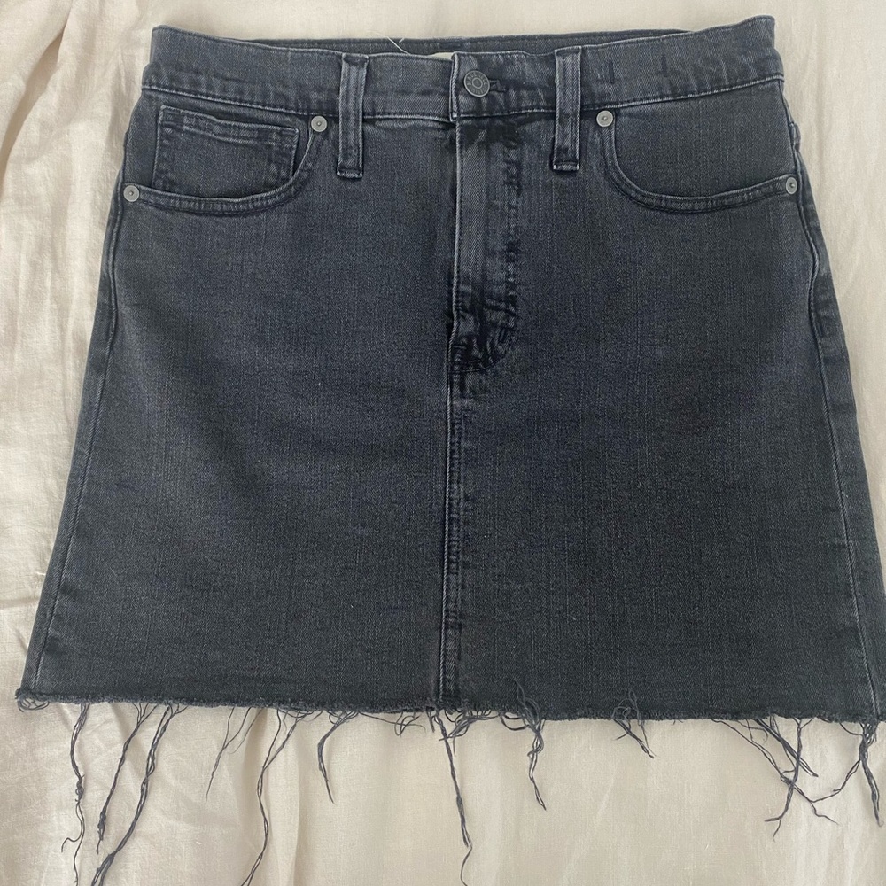 Madewell Black Denim Skirt, 28